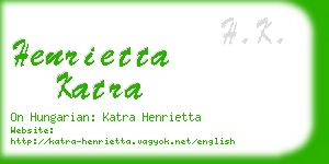 henrietta katra business card